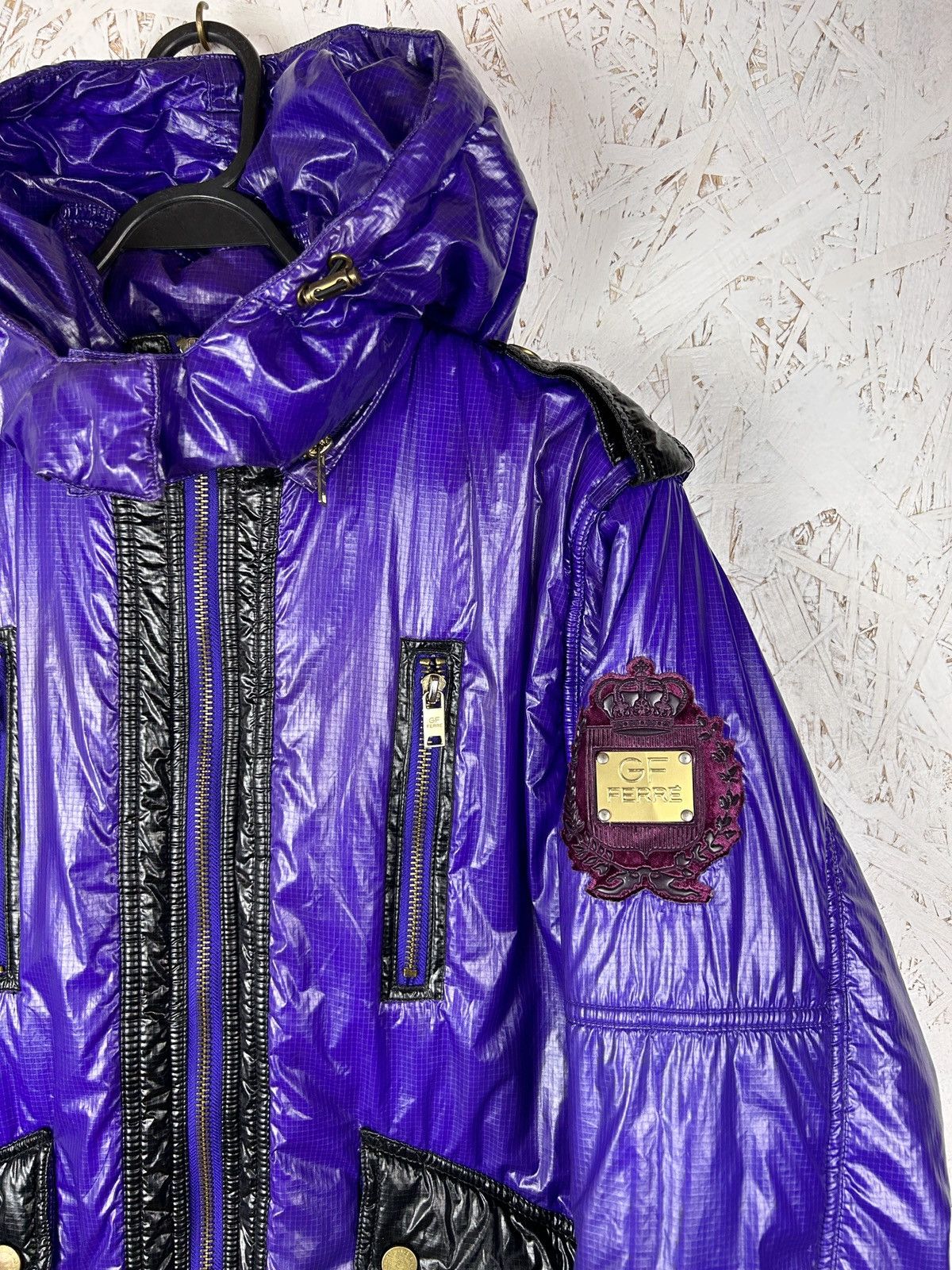 Ferre 00s Vintage 2009 Archive GF Ferre Shiny Nylon Jacket Size S / US 4 / IT 40 - 2 Thumbnail