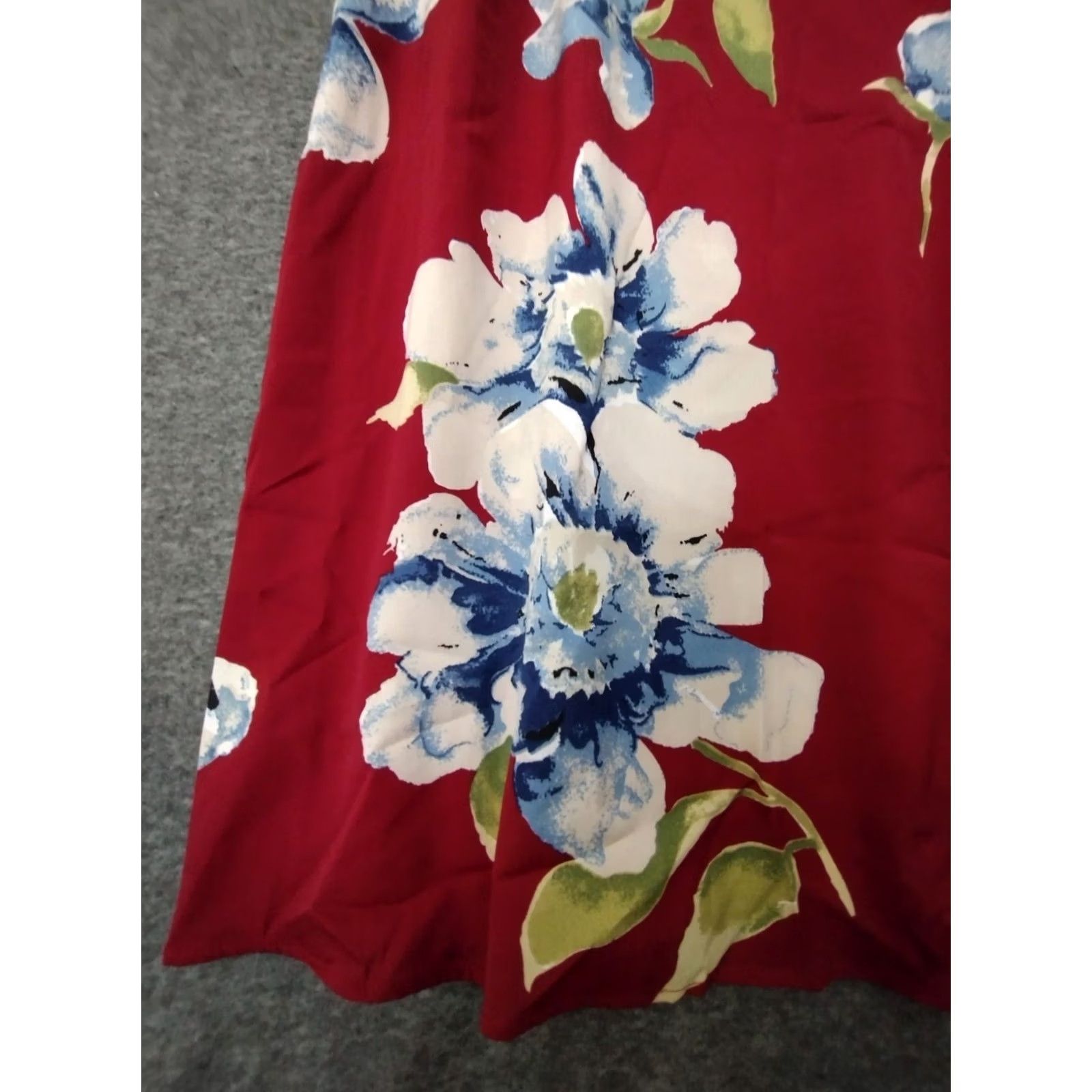 Vintage ZANZEA Women's Tank Dress Summer Flower Red 8 V-Neck Dress Sleeveless Knee Length Pattern Floral Shirt? Size M / US 6-8 / IT 42-44 - 7 Thumbnail
