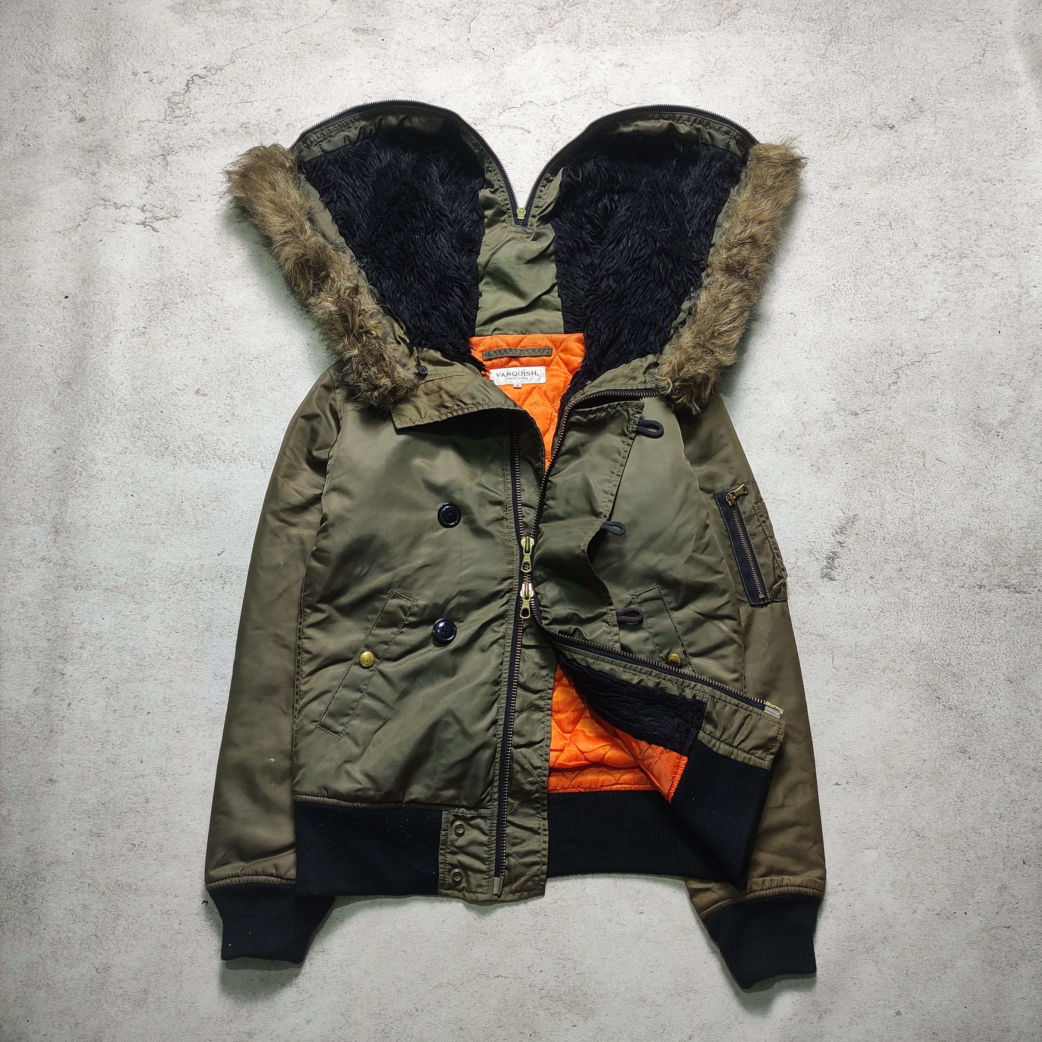 If Six Was Nine × Japanese Brand × Vanquish Vanquish N3B Fur Jacket style Ifsixwasnine LGB Size US S / EU 44-46 / 1 - 3 Thumbnail