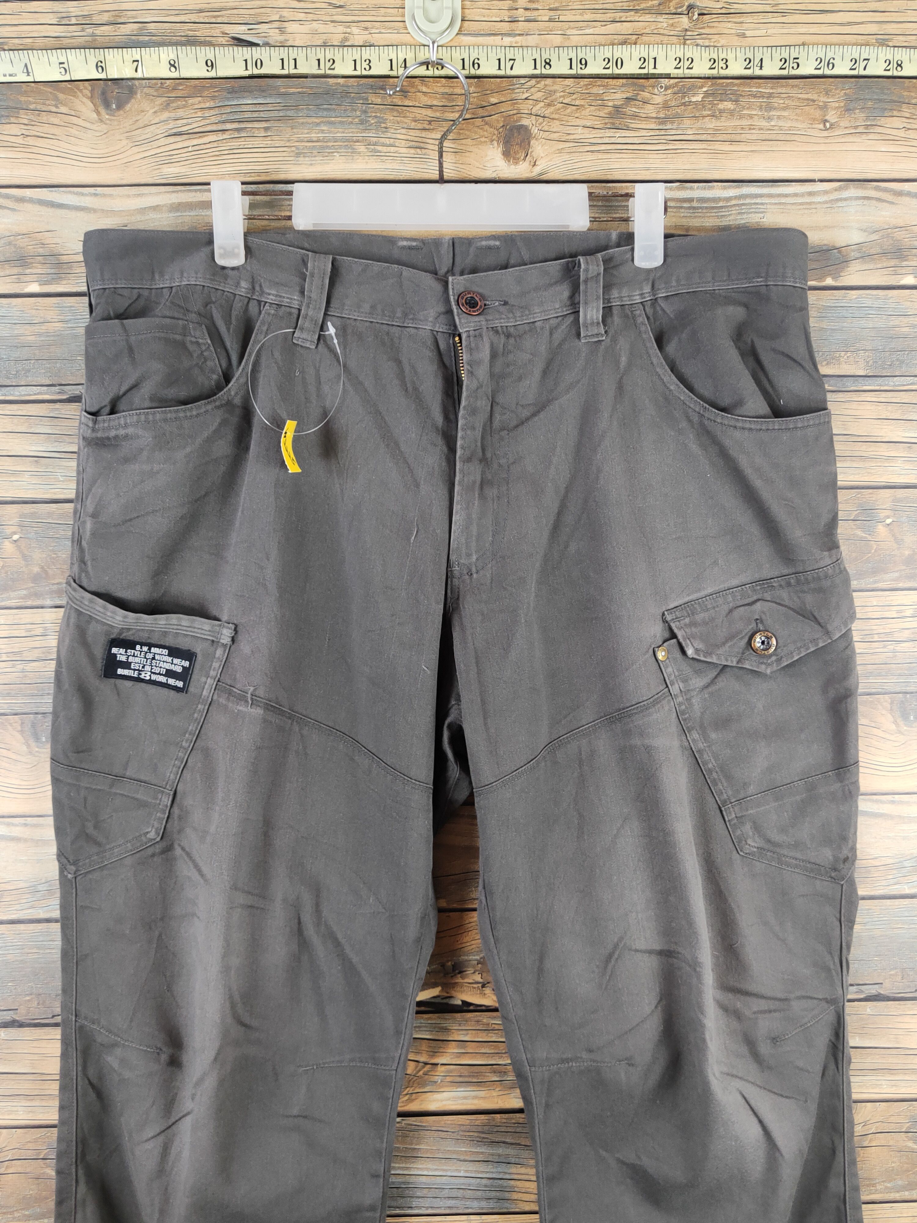 Japanese Brand Burtle Dark Gray Multipocket Tactical Cargo Pants #W2225 Size US 40 / EU 56 - 2 Thumbnail
