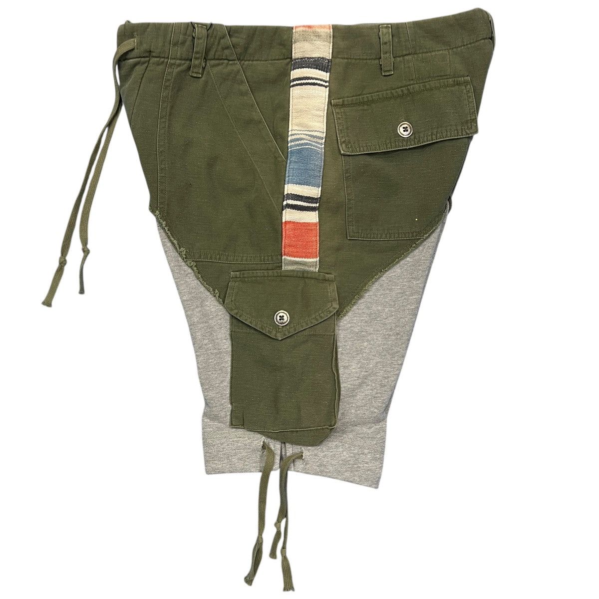 Greg Lauren Greg Lauren 2020 Baker Fleece 50/50 Hybrid Tent Shorts Size US 30 / EU 46 - 2 Thumbnail