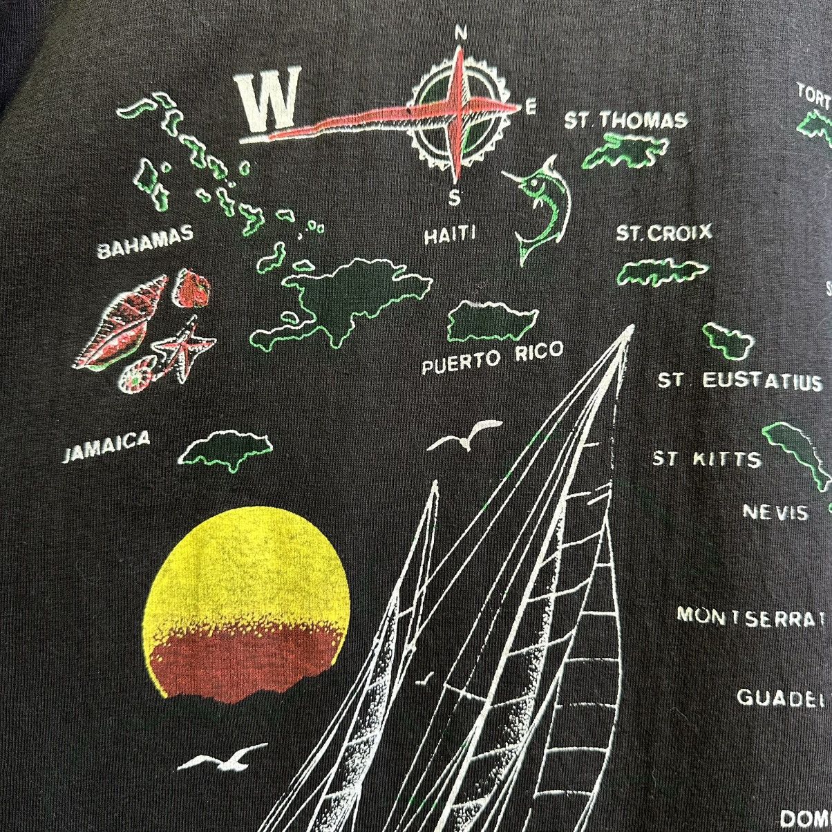 Caribbean × Vintage Vintage 1980s The Caribbean Connection Single Stitch Tee Size US L / EU 52-54 / 3 - 4 Thumbnail
