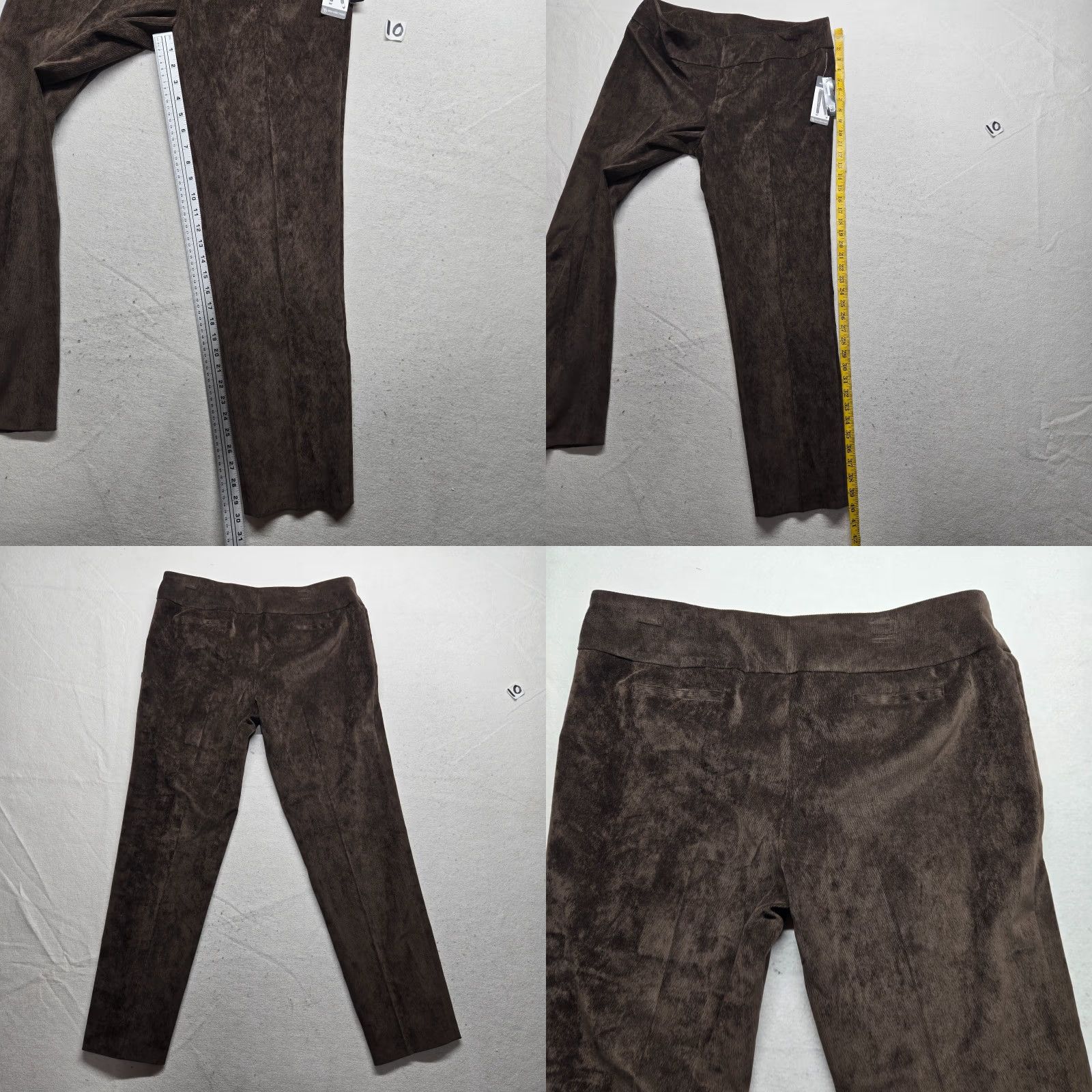 Vintage New Directions Pants Shirt Womens Adult 14 Brown Solid Corduroy Straight Leg Dress Pants Fall 90s City Preppy Size 36" / US 14 / IT 50 - 8 Thumbnail