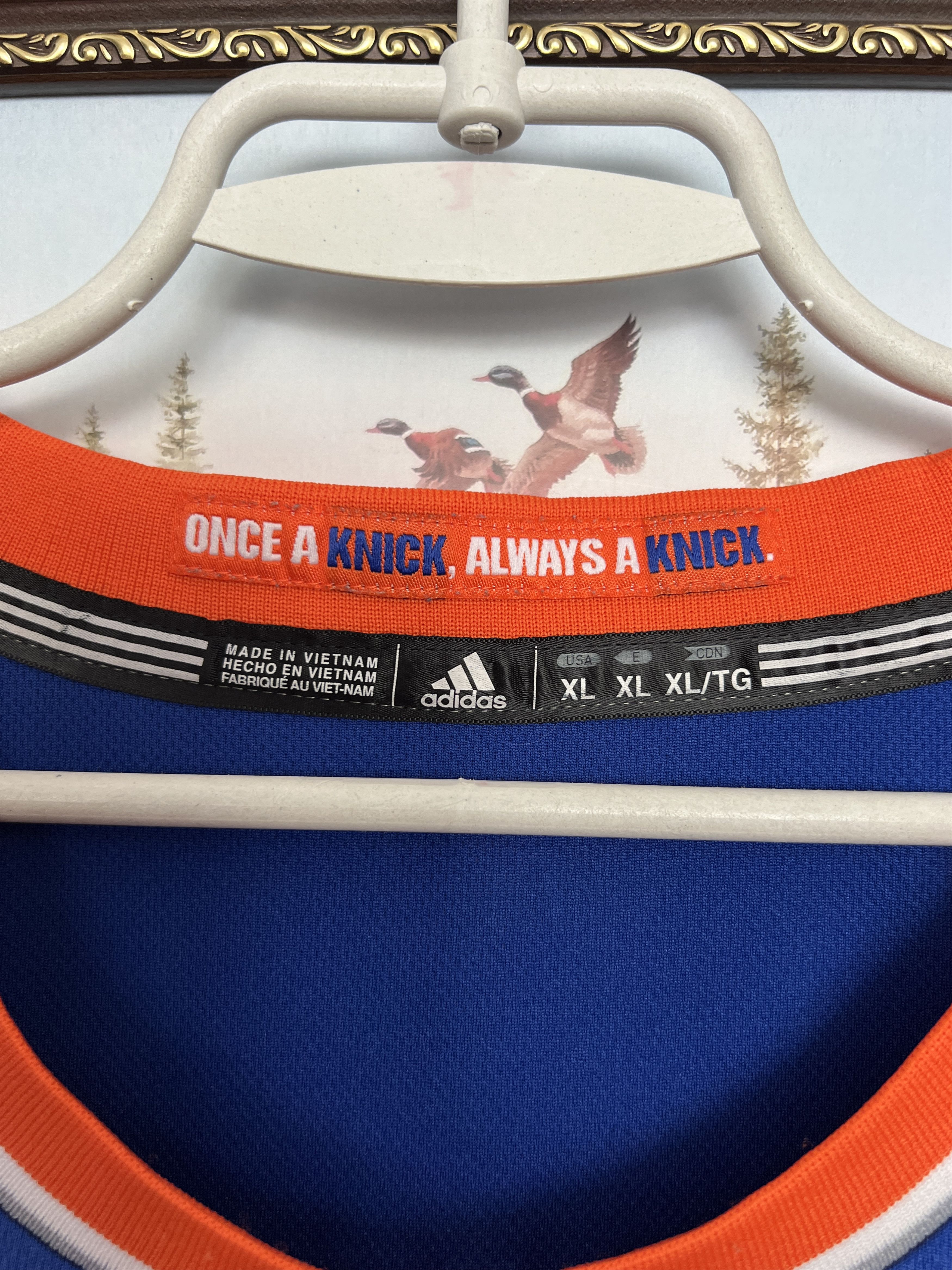 Champion Vintage Adidas New York Knicks #7 Anthony NBA Jersey Blue Size US XL / EU 56 / 4 - 8 Thumbnail