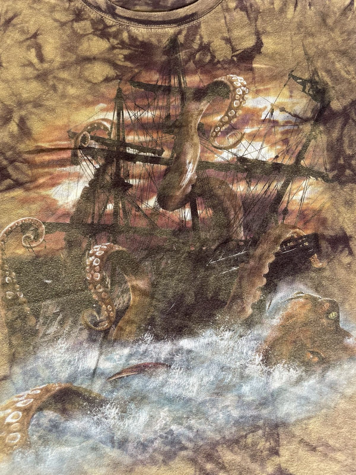 Other Vintage Kraken Tie-Dye T-Shirt XL – Fantasy Gothic Art Size US XL / EU 56 / 4 - 2 Thumbnail