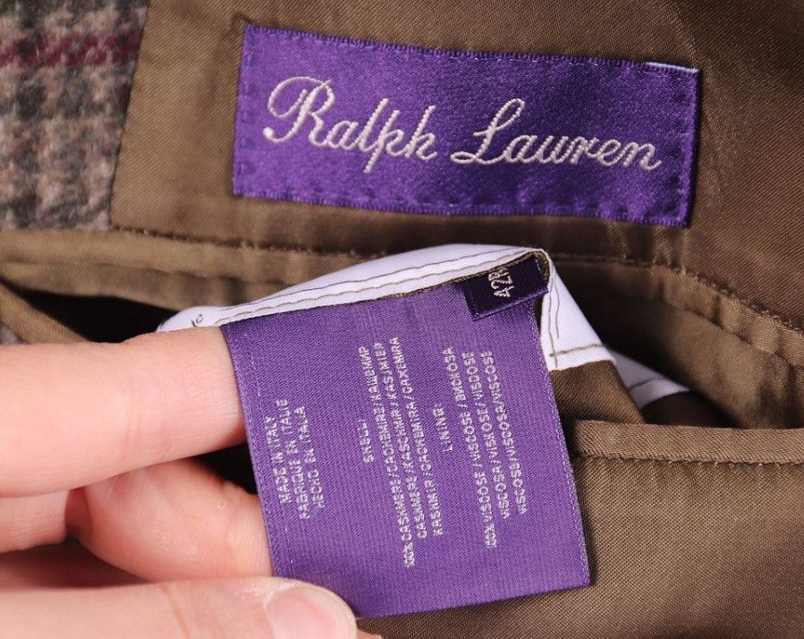 Ralph Lauren Purple Label Ralph Lauren Purple Label Checked Cashmere Heavy Coat Size US L / EU 52-54 / 3 - 6 Thumbnail