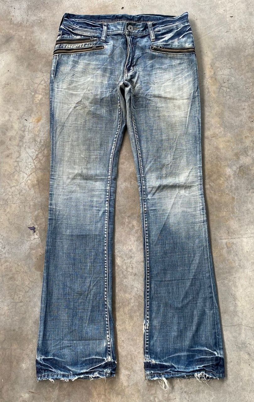 If Six Was Nine 💥Flare💥Vintage Edge Rupert Distressed Denim Size US 32 / EU 48 - 1 Thumbnail