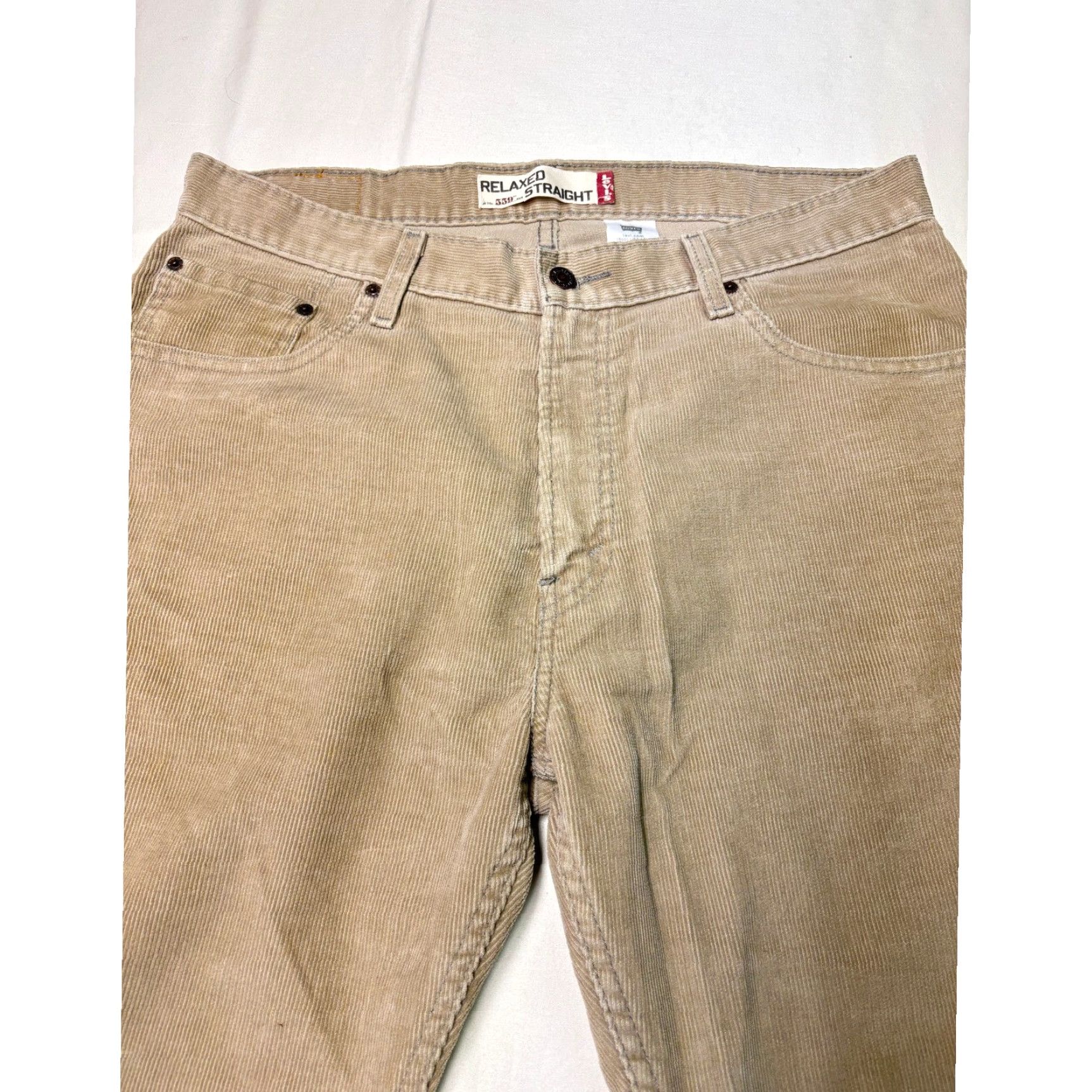 Levi's Levi's 559 Relaxed Straight Corduroy Pants Tan Mens W36 L32 Corduroy Straight Leg 90s Style Jeans Button Zip Pockets Size US 36 / EU 52 - 2 Thumbnail