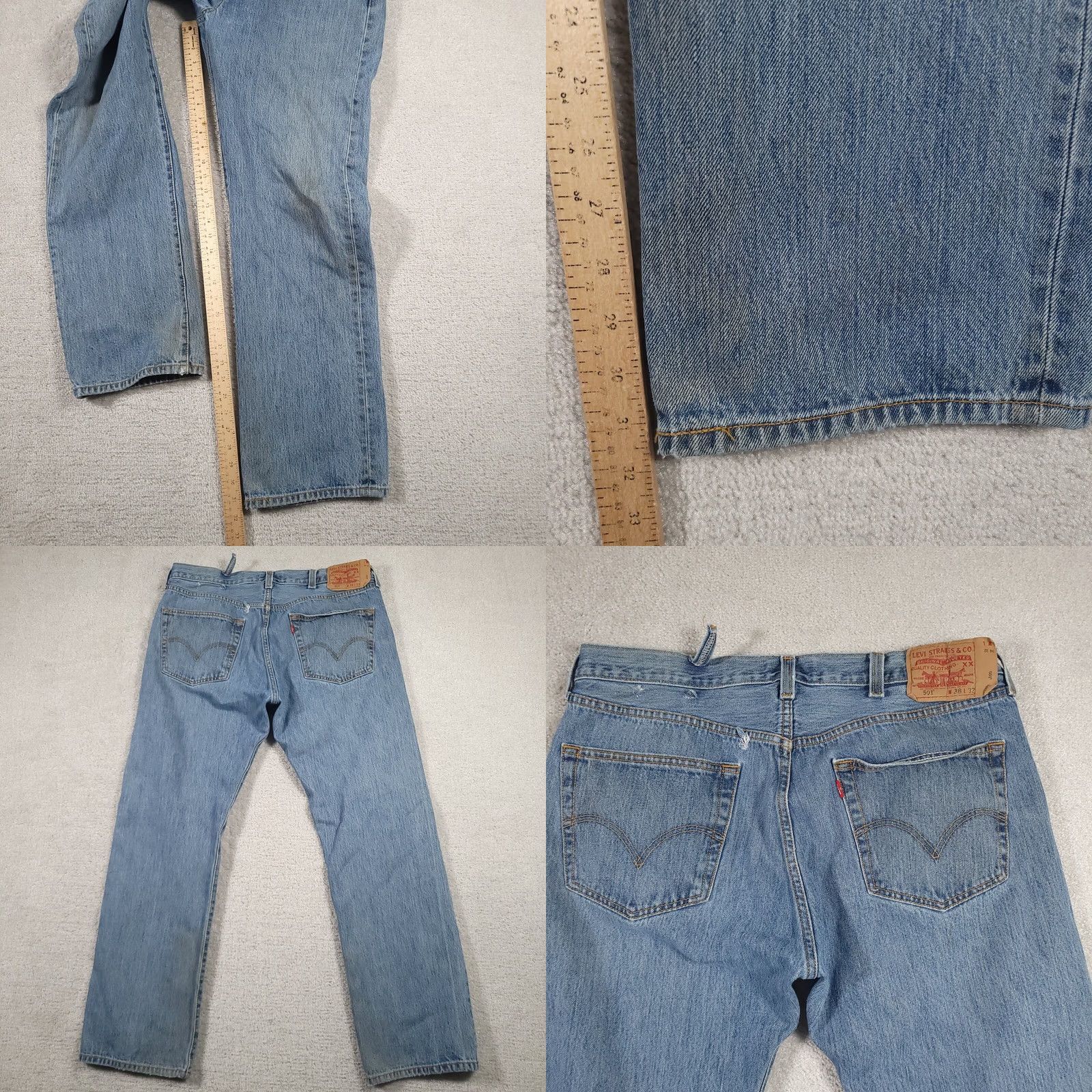 Levi's Levi's 501XX Jeans Men’s 38X32 Button Fly Straight Denim Grunge Workwear Jeans Size US 38 / EU 54 - 9 Thumbnail