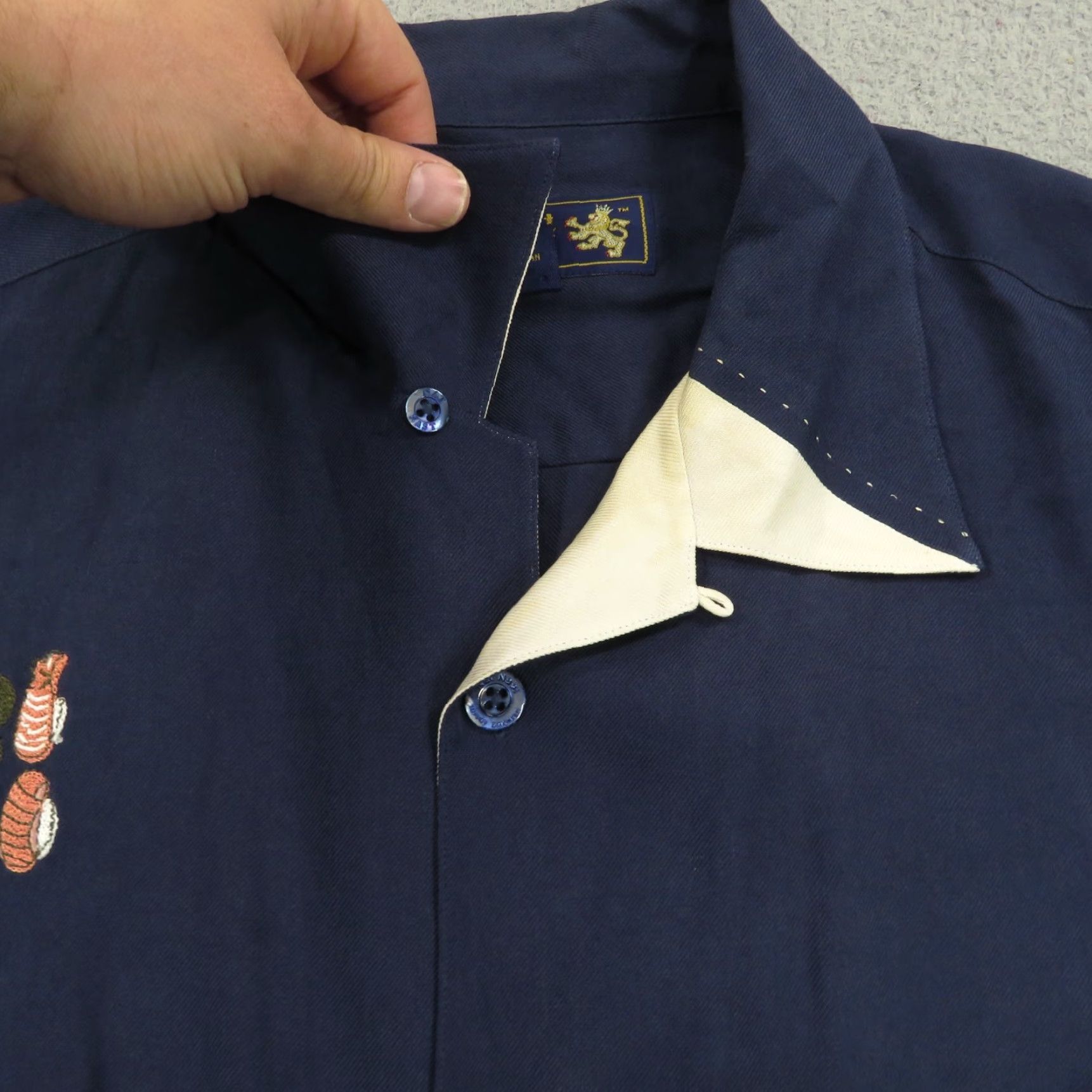 Nat Nast VINTAGE Nat Nast Silk Shirt Large Mens Limited Edition Sushi Embroidered Camp Bowling Size US L / EU 52-54 / 3 - 6 Thumbnail
