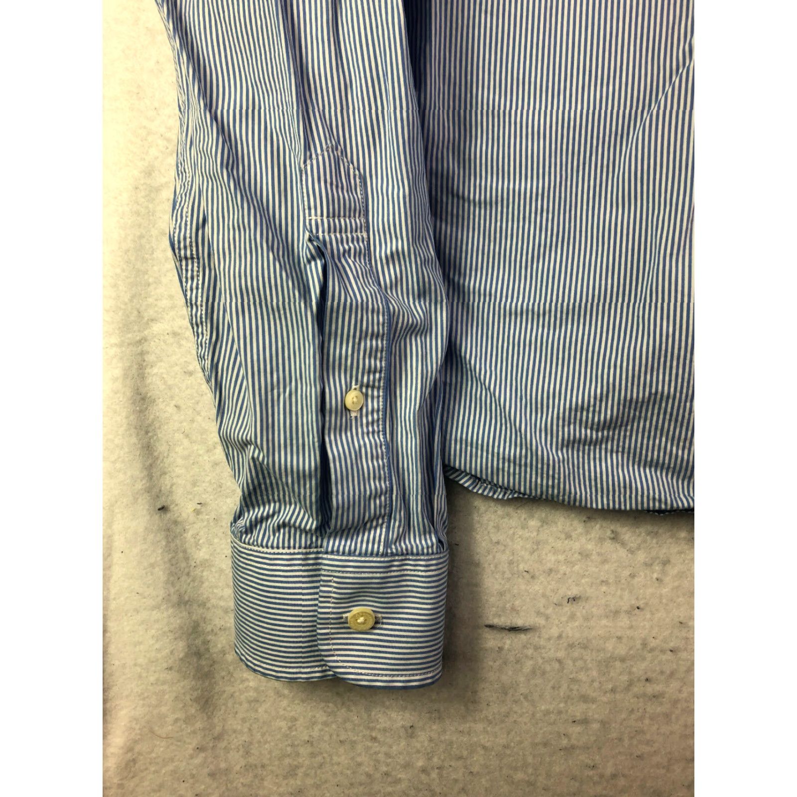 Abercrombie & Fitch Abercrombie & Fitch Muscle Mens XL Striped Button Up Collared Shirt Blue Size US XL / EU 56 / 4 - 3 Thumbnail