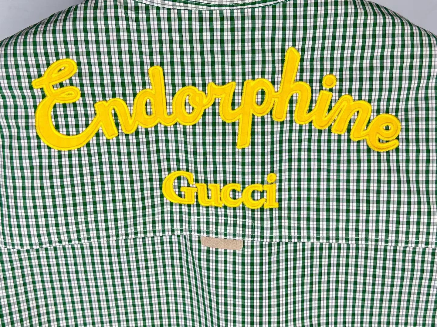 Gucci Gucci New White/Green Check Embroidered Shirt Jacket Size US S / EU 44-46 / 1 - 4 Thumbnail