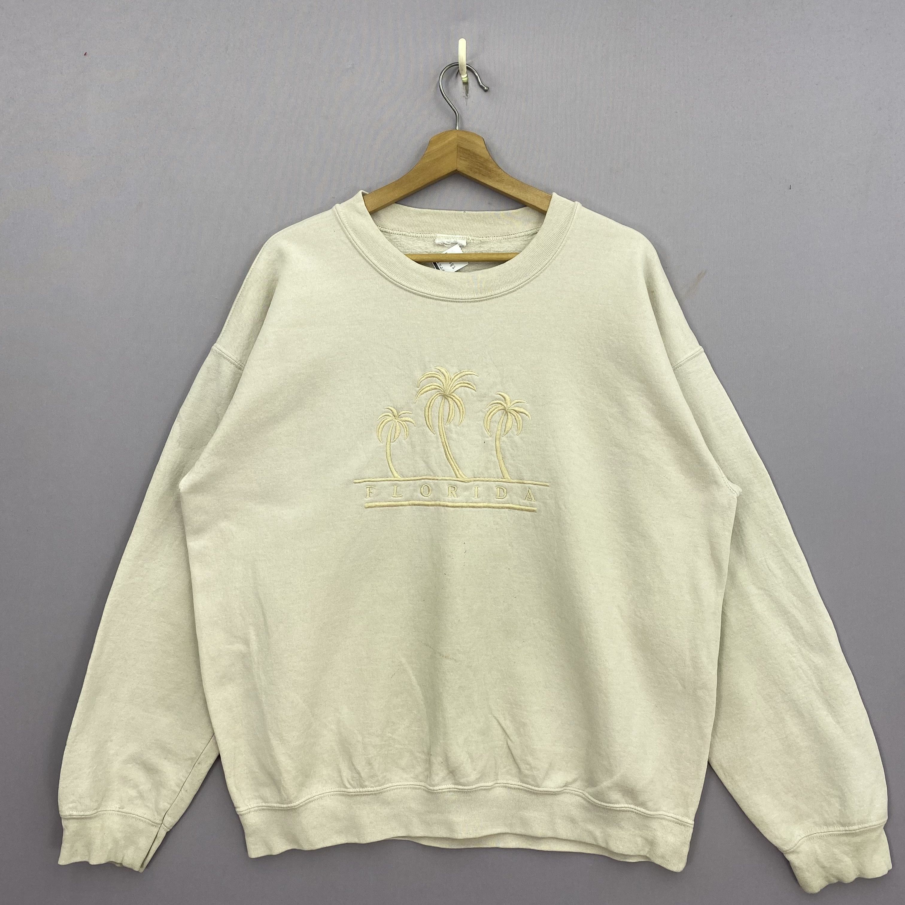Japanese Brand Vintage Florida Sweater 90s Novelty Embroidery Sweatshirt Size US L / EU 52-54 / 3 - 1 Thumbnail