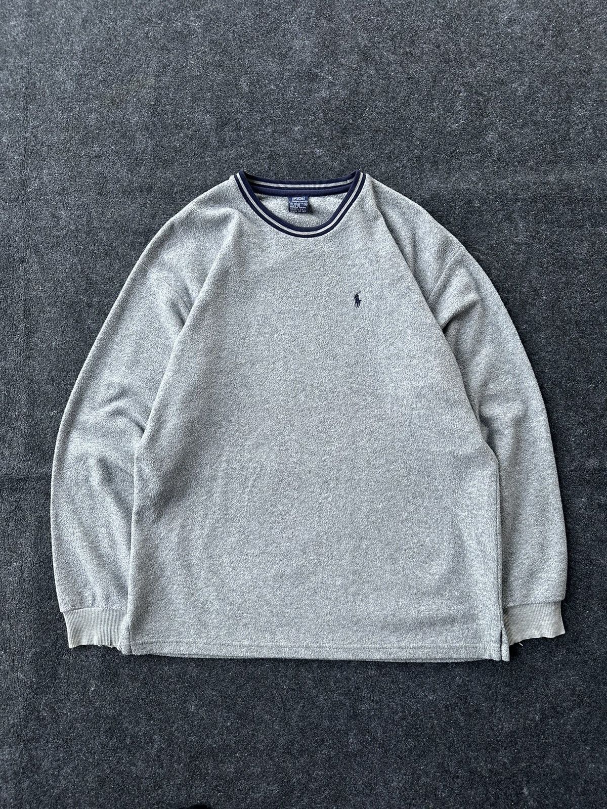 Polo Ralph Lauren 90sPolo Ralph Lauren Distressed Fleece Vintage Crewneck A430 Size US XL / EU 56 / 4 - 1 Thumbnail