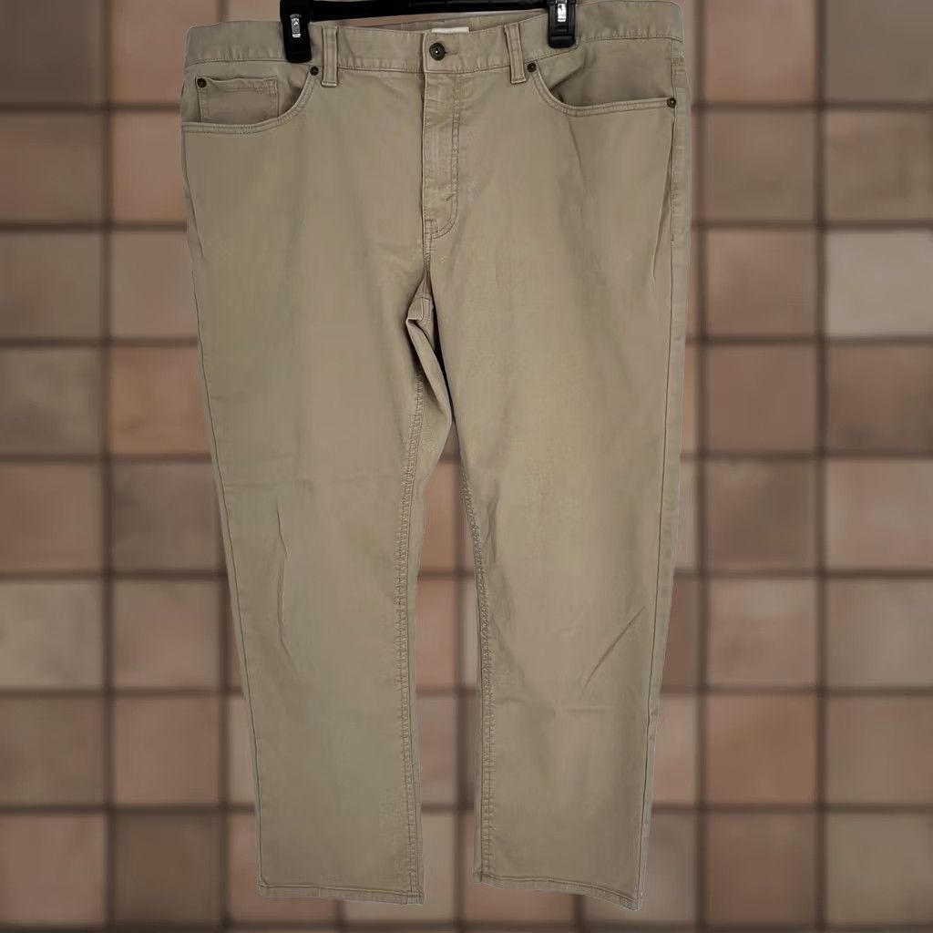 Vintage Joseph A. Bank Casual Pants 5 Pocket Beige 42x29 Men Flat Front Chino Mid Rise 29 Inseam Clothes Size US 42 / EU 58 - 1 Thumbnail