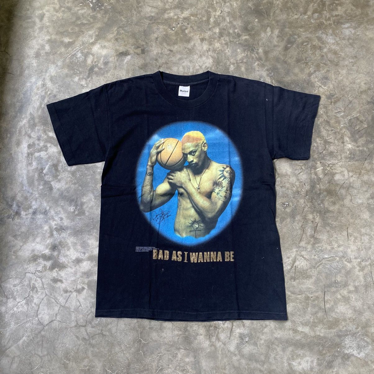 Vintage Vintage 90s Dennis Rodman T-Shirt Size US L / EU 52-54 / 3 - 1 Thumbnail
