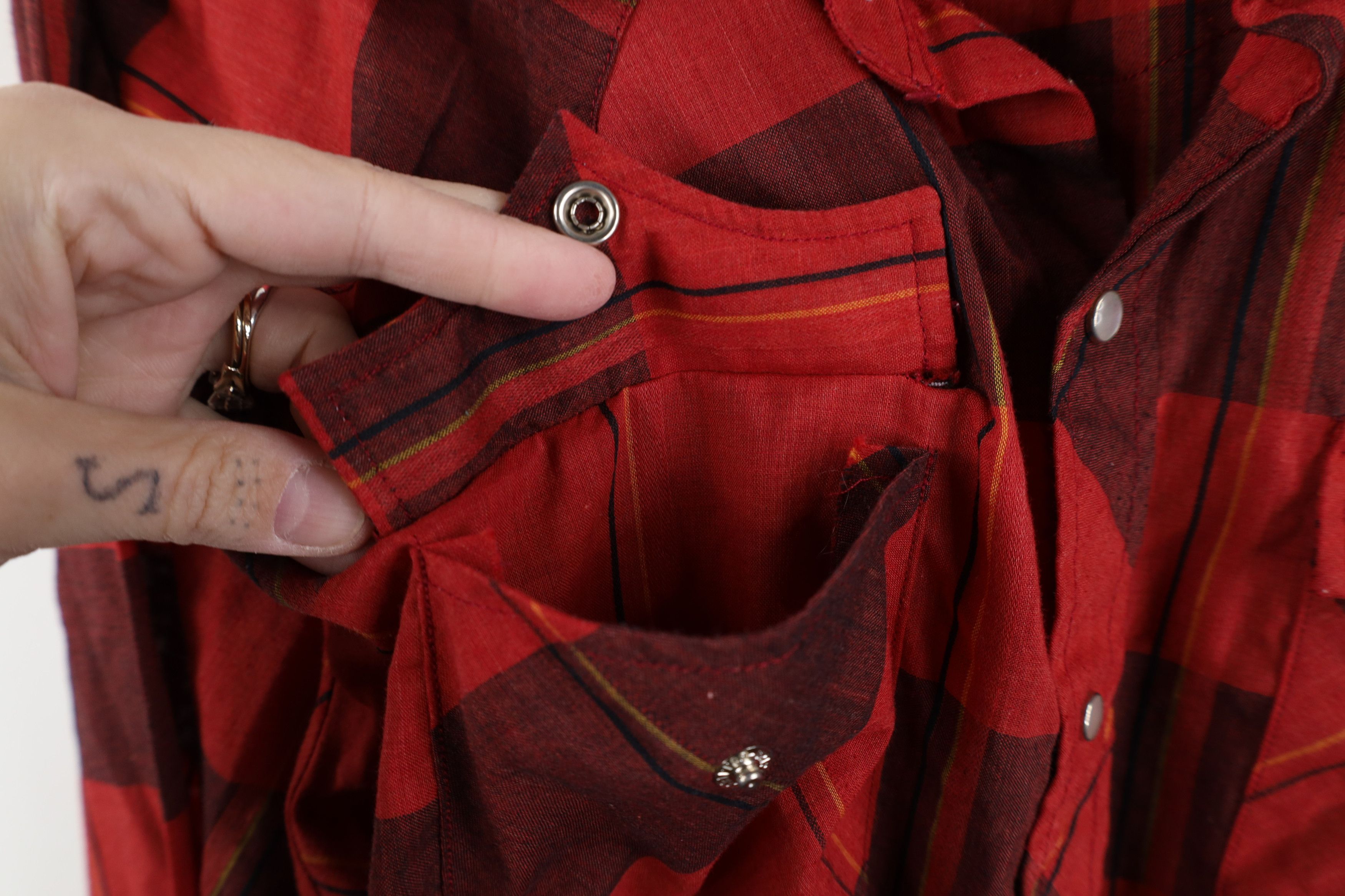 Vintage Vintage 70s Rockabilly Western Cowboy Snap Button Shirt Size US L / EU 52-54 / 3 - 5 Thumbnail