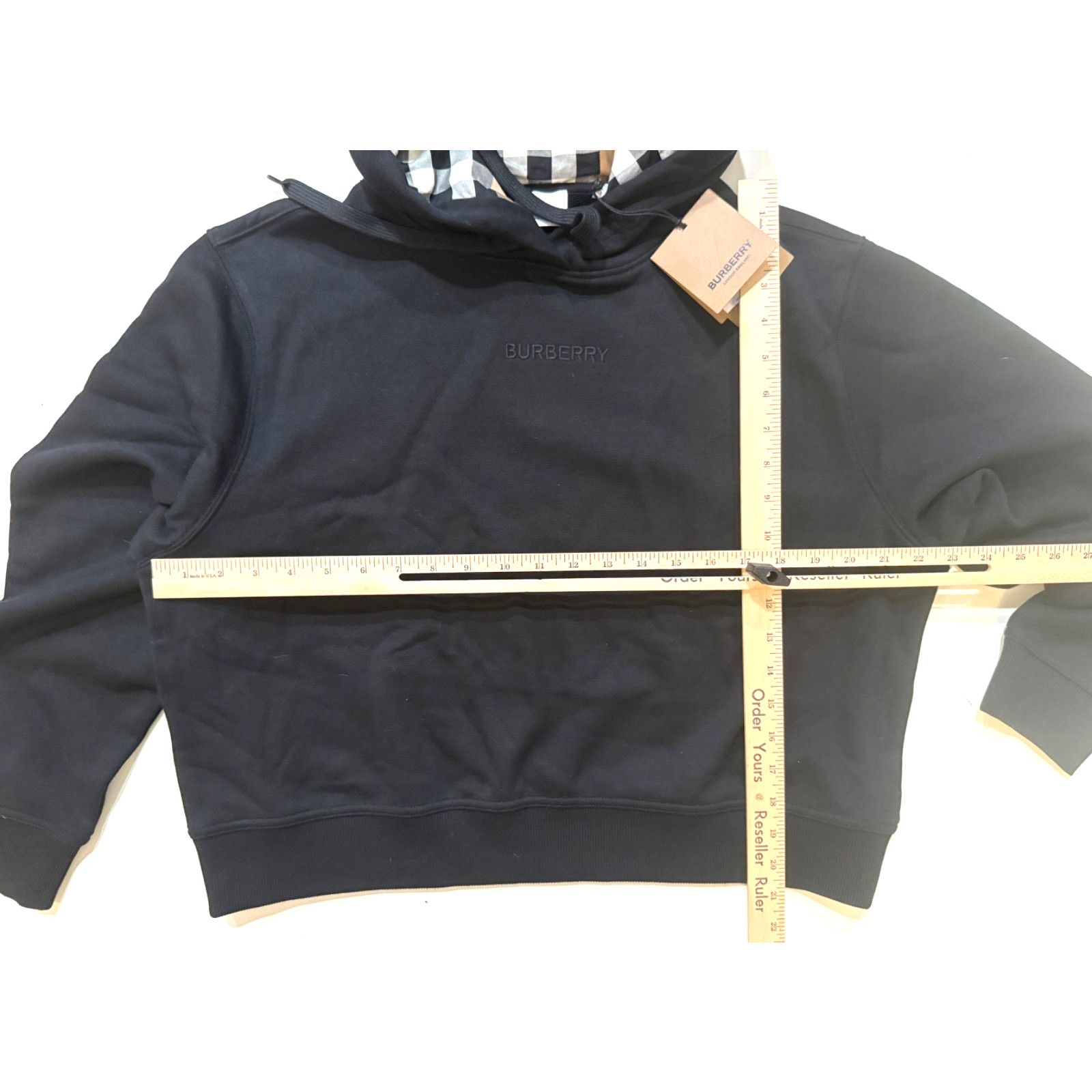 Burberry Burberry Hoodie Womens LG Black Boxy Sweatshirt Nova NWT Size L / US 10 / IT 46 - 6 Thumbnail