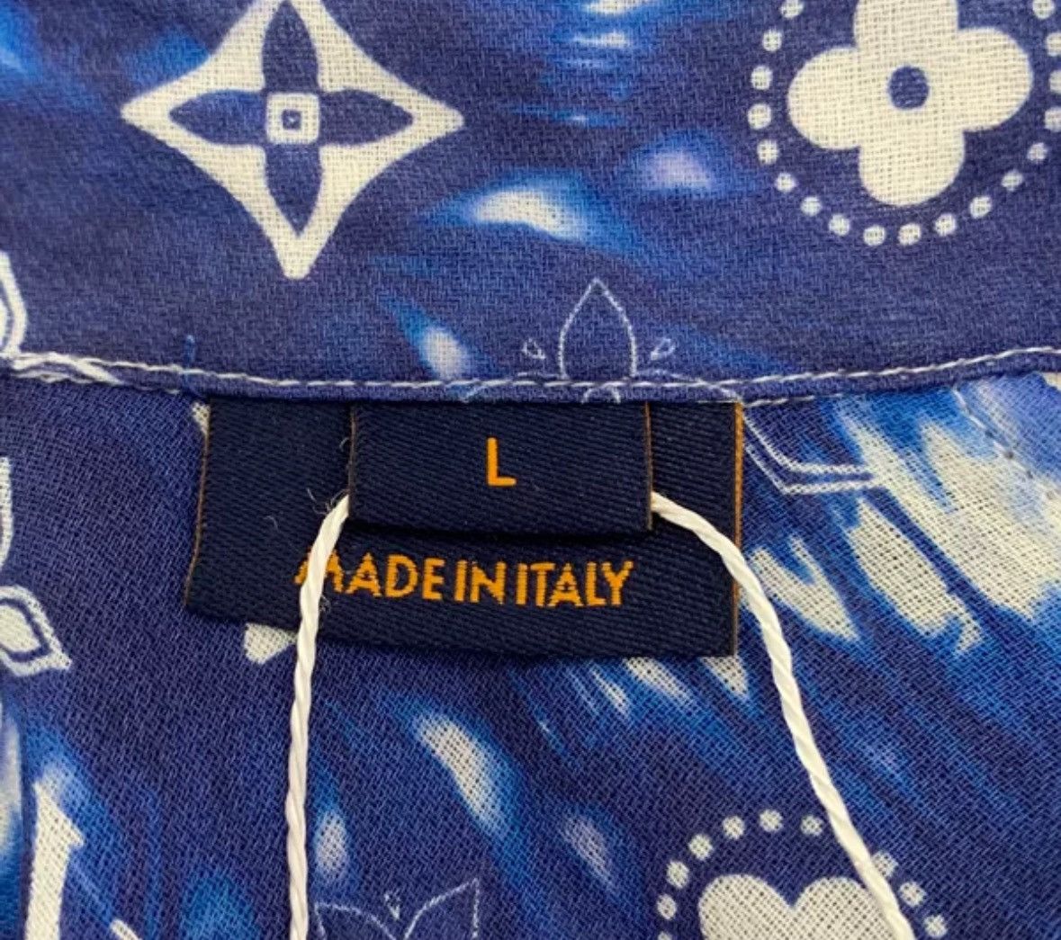 Louis Vuitton Louis Vuitton Lv 22 Blue Tie Dyeing Cotton Long Sleeve Shirt Size US L / EU 52-54 / 3 - 7 Thumbnail