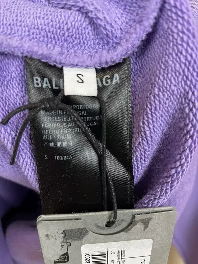 Balenciaga Balenciaga Eggplant Purple Cola Embroidered Hoodie Size US S / EU 44-46 / 1 - 6 Thumbnail