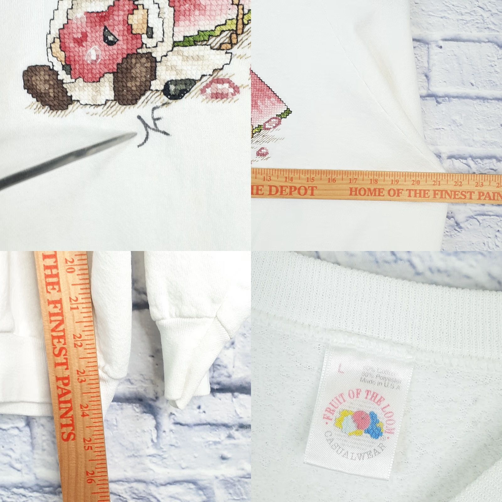 Fruit Of The Loom VINTAGE Fruit of the Loom Sweatshirt Unisex Adults Crew Neck Long Sleeve White M Embroidered USA Cotton Blend.png Size M / US 6-8 / IT 42-44 - 8 Thumbnail