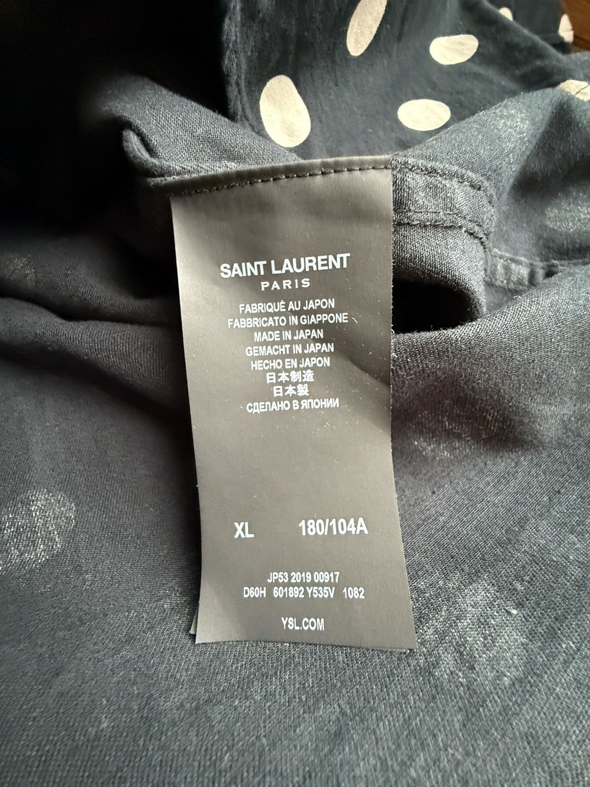 Saint Laurent Paris Saint Laurent black polka dot western denim shirt XL Grail Size US XL / EU 56 / 4 - 22 Thumbnail