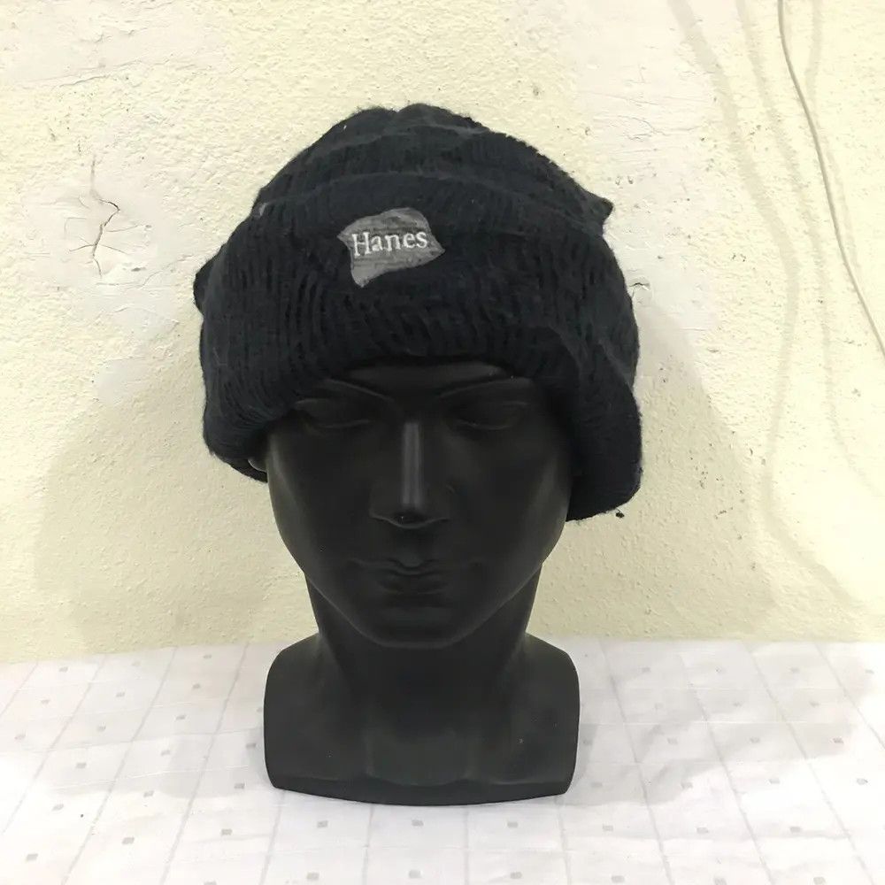 Hanes × Vintage Hanes Plain Beanie Hat Size ONE SIZE - 2 Thumbnail