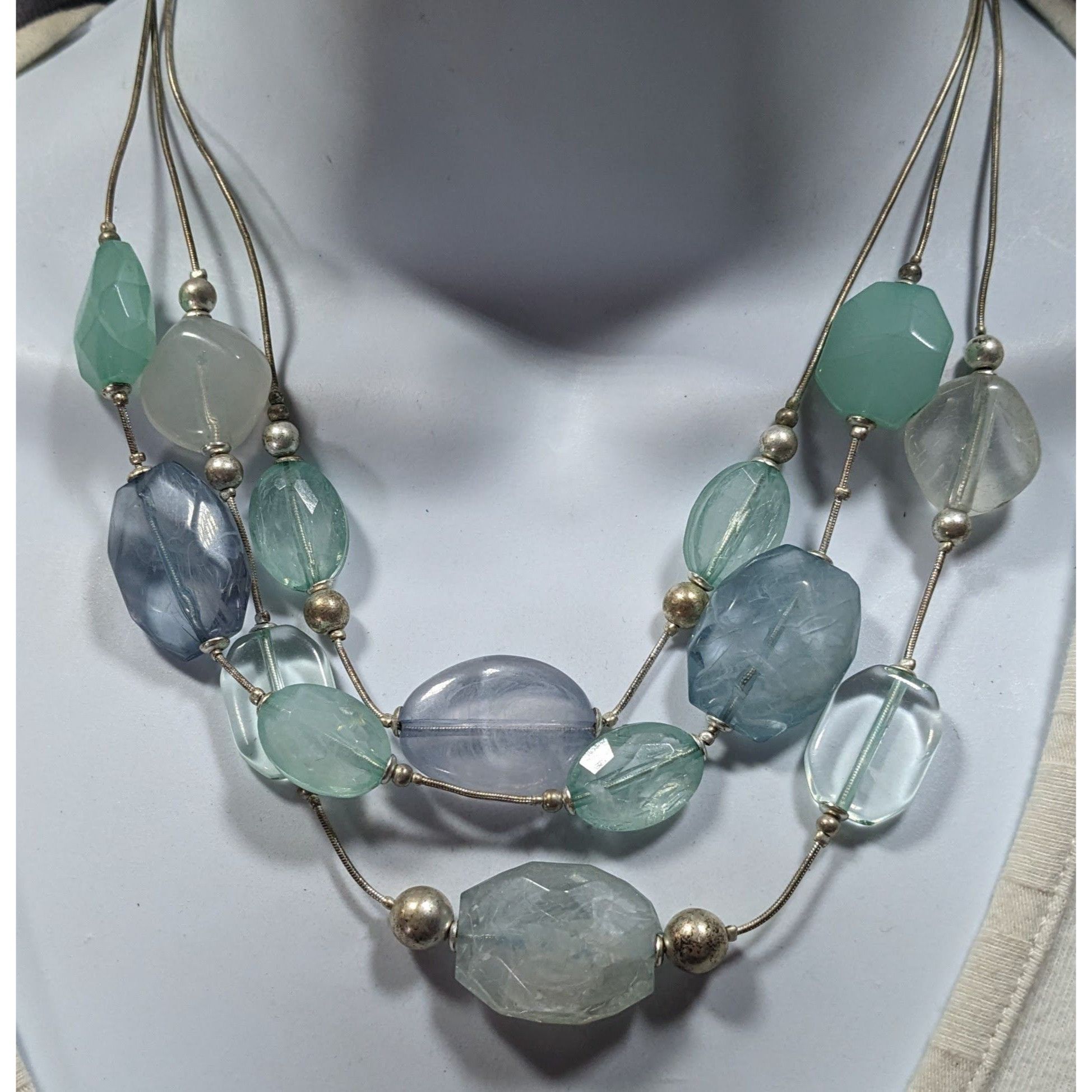 Other Whimsical Medmaidcore Blue And Silver Tone Layered Necklace Size ONE SIZE - 3 Thumbnail