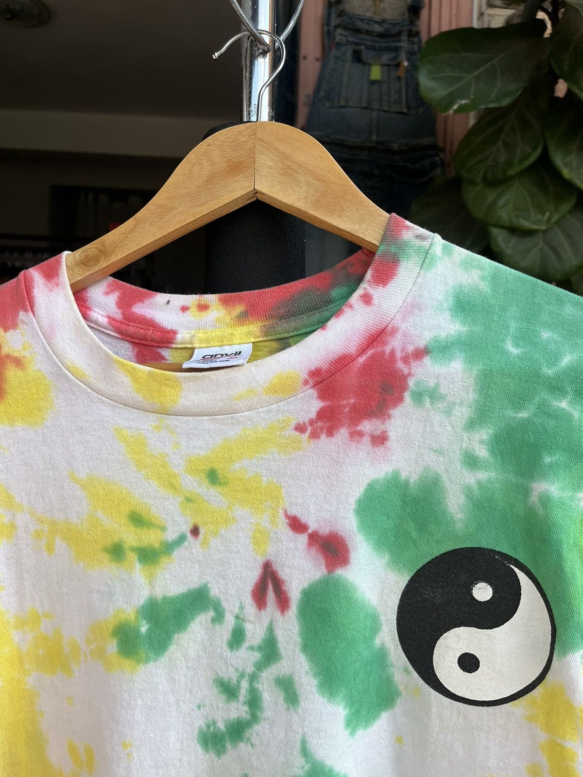 Vintage 90s Yin Yang t-shirt Tie-Dye Size US XL / EU 56 / 4 - 4 Thumbnail