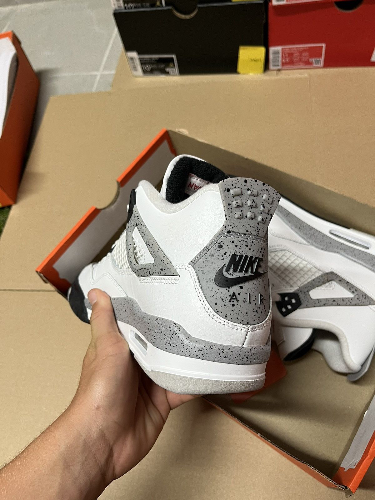 Nike Jordan 4 Retro White Cement Gs Size US 4.5 / IT 34.5 - 4 Thumbnail