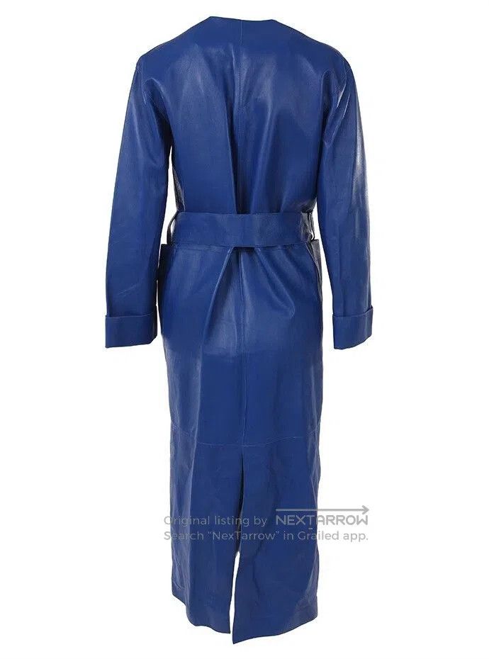 Loewe LOEWE Electric Blue Leather Coat. Size XXS / US 00 / IT 34 - 2 Thumbnail