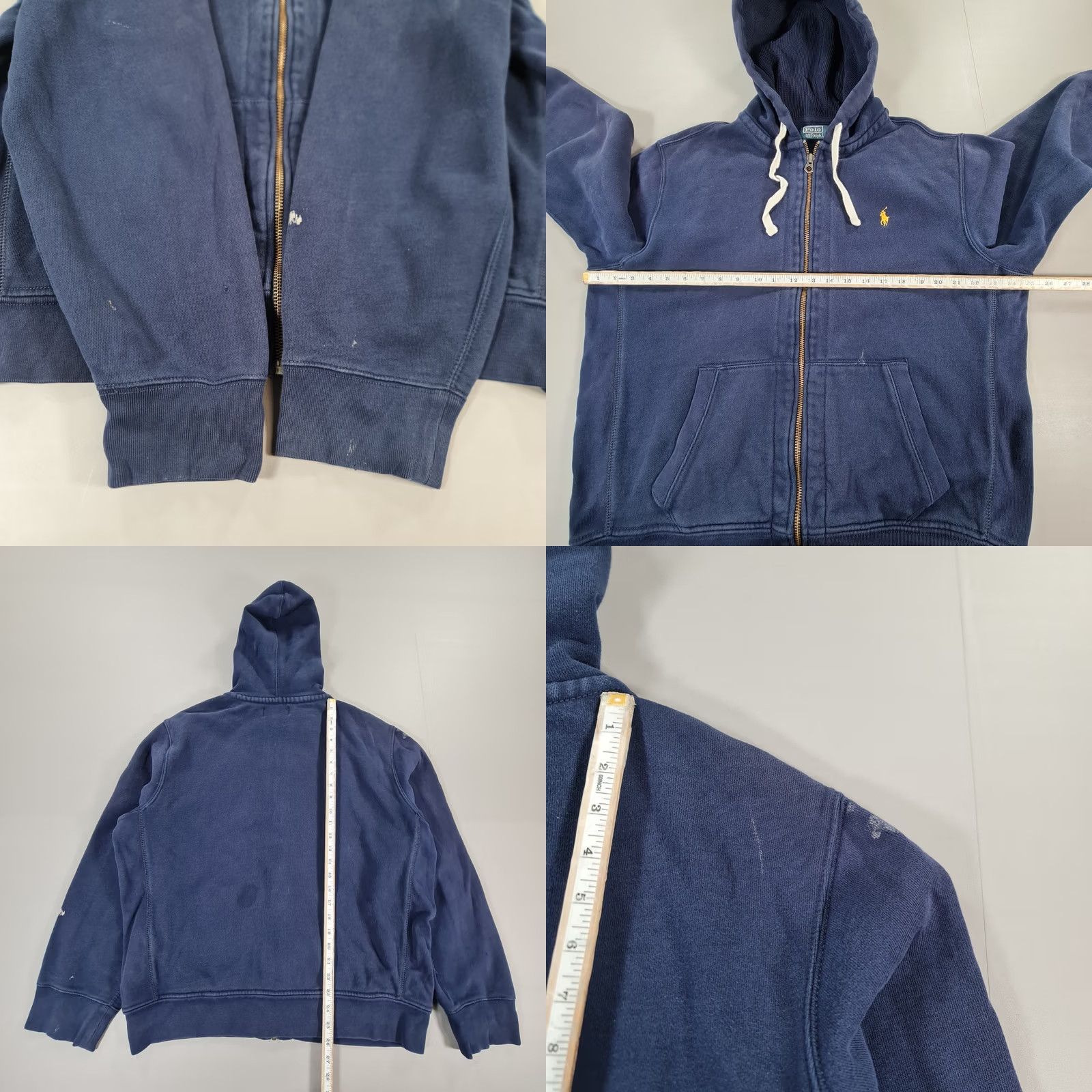 Polo Ralph Lauren Polo Ralph Lauren Hoodie Mens Navy Blue XL Full Zip Fleece Logo Pockets Size US M / EU 48-50 / 2 - 8 Thumbnail