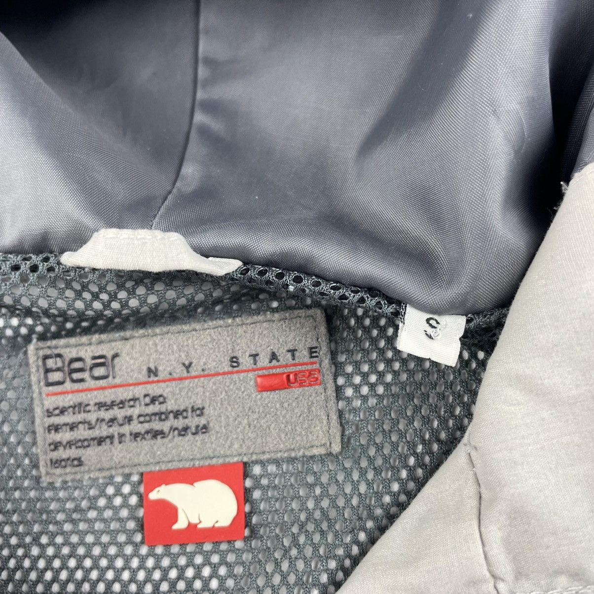 Other Y2K Bear Usa NY State Anorak Jacket Pullover Grey Mens S/M Size US S / EU 44-46 / 1 - 10 Thumbnail