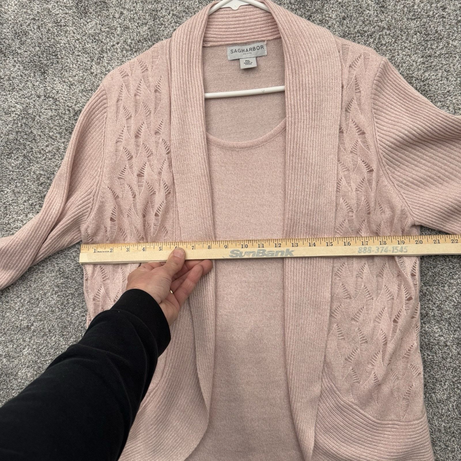 Other Sag Harbor Cardigan Womens PXL Petite Open Front Grandmacore Size XL / US 12-14 / IT 48-50 - 3 Thumbnail