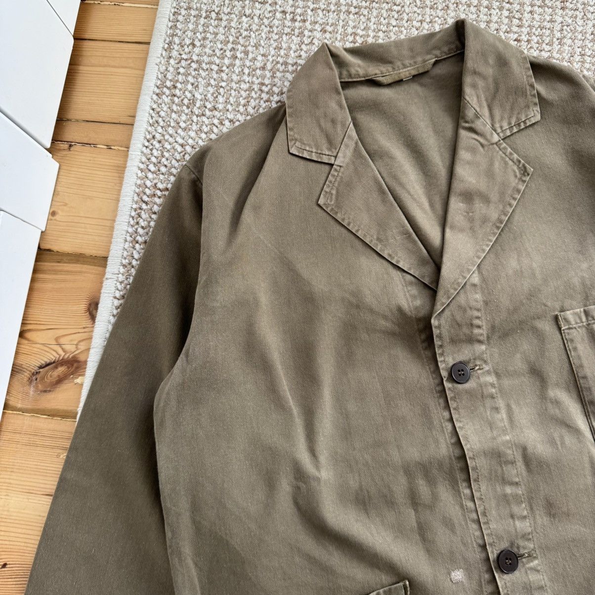 Vintage French distressed chore works vintage jacket Size US L / EU 52-54 / 3 - 4 Thumbnail