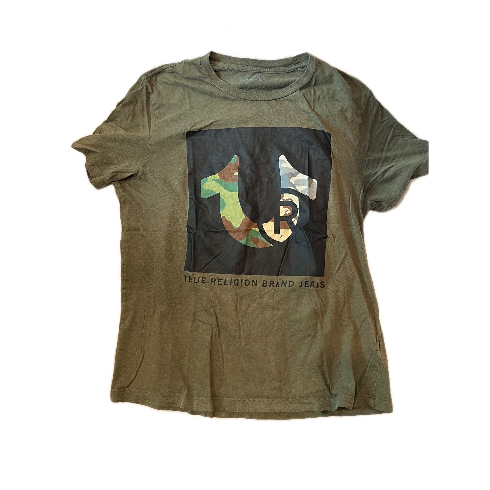 True Religion True Religion Graphic Olive Green T-Shirt Mens L Size US L / EU 52-54 / 3 - 1 Thumbnail
