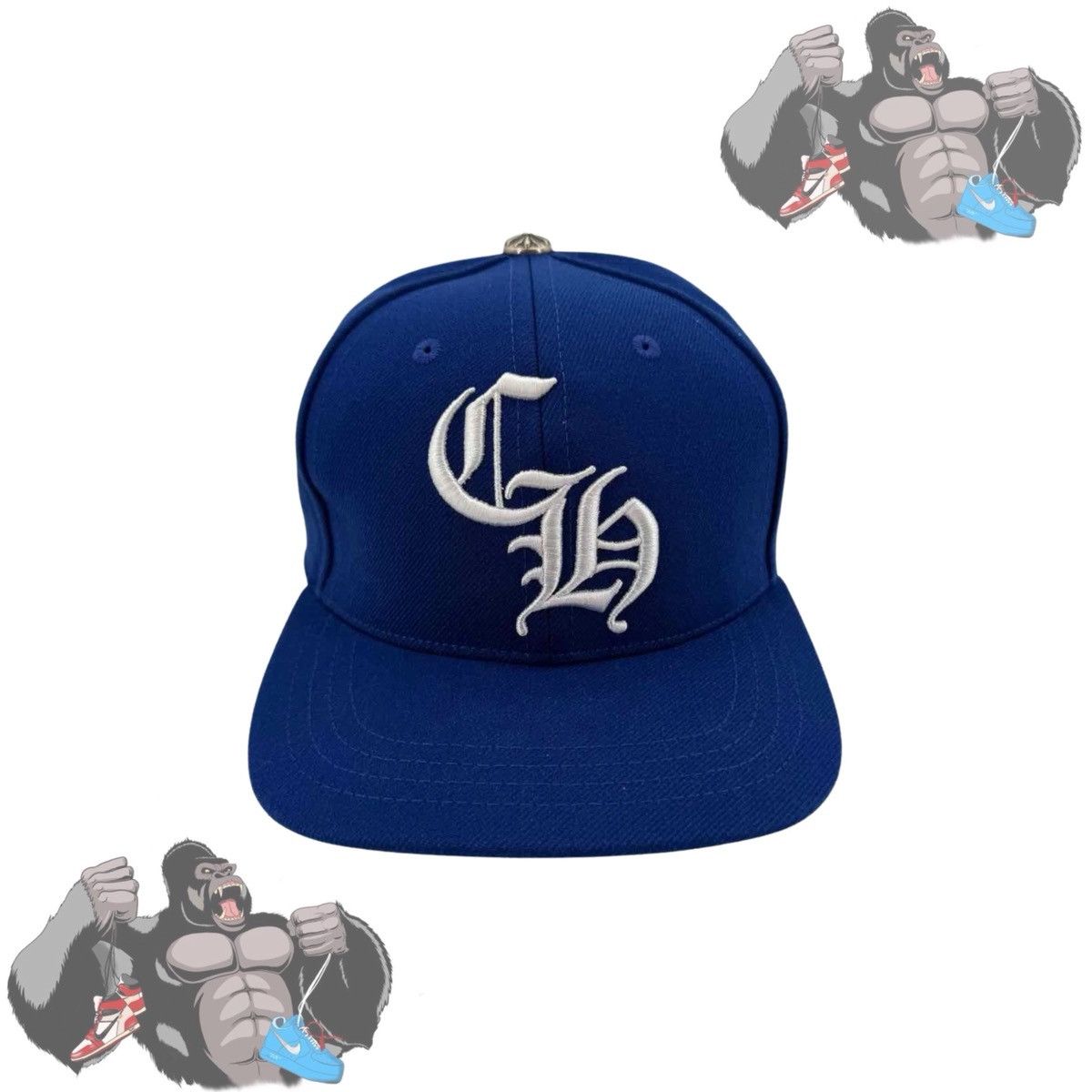 Chrome Hearts Chrome Hearts 6 Panel On Field Baseball Cap Blue White Size ONE SIZE - 1 Thumbnail