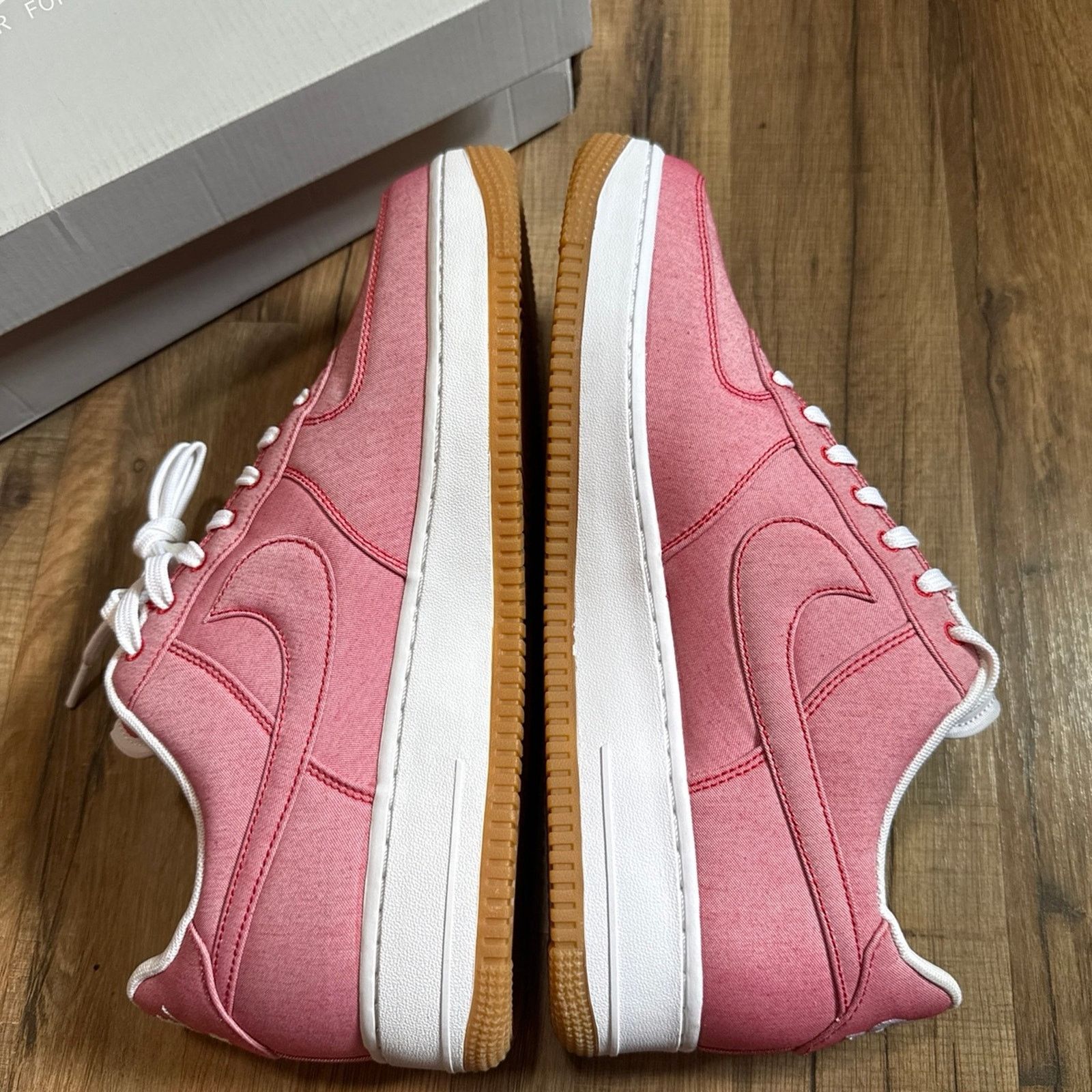 Nike 2016 Nike Air Force 1 Low Game Red Canvas Gum Bottom Size US 12 / EU 45 - 5 Thumbnail