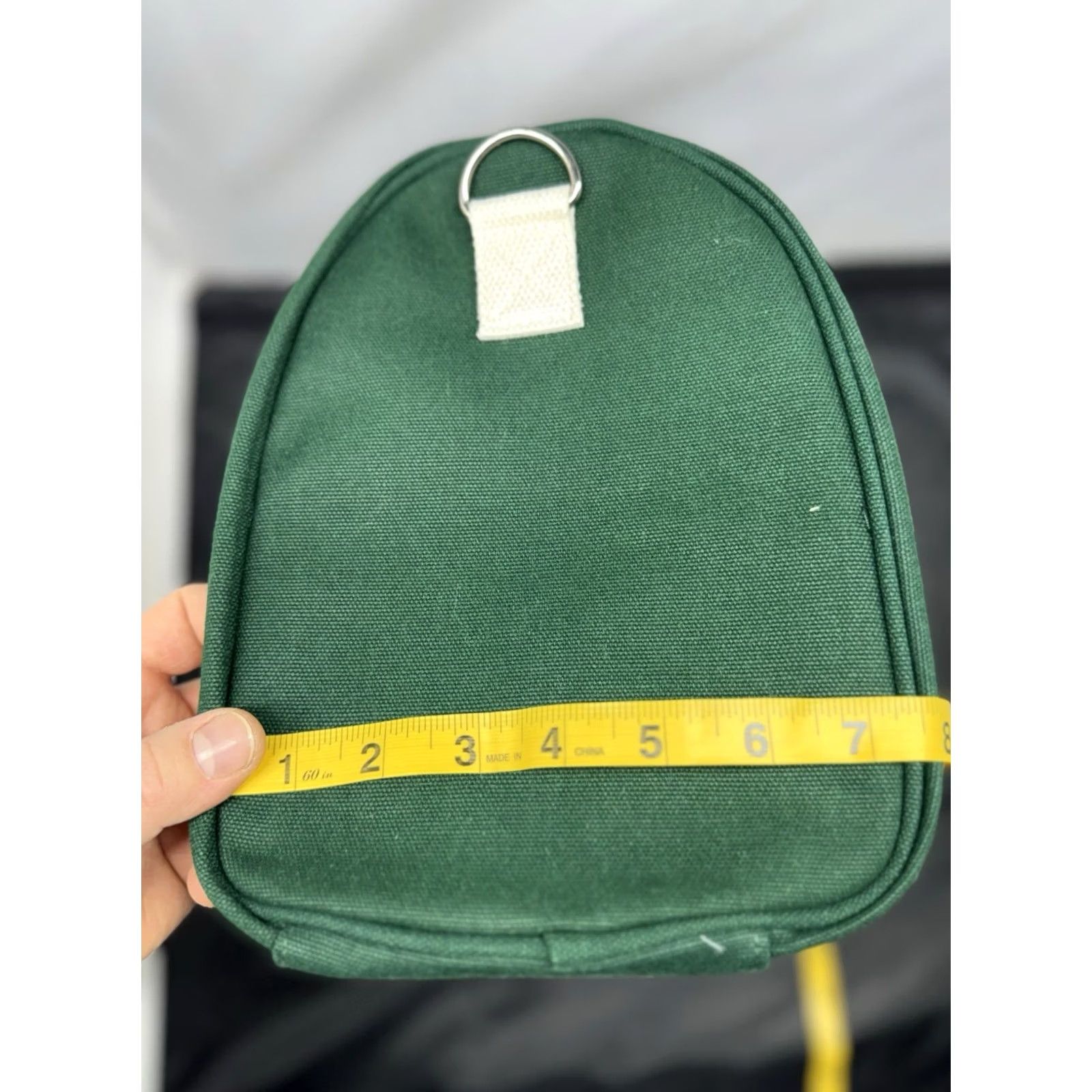 Vintage AG1 Duffle Bag Unisex Green Canvas White Handles Accents Adjustable Strap NWOT Size ONE SIZE - 6 Thumbnail