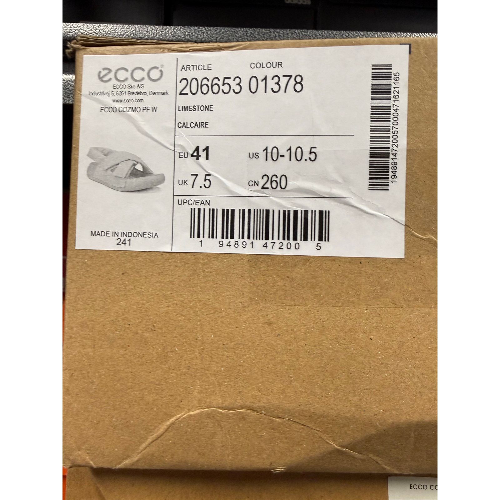 Ecco ECCO WOMEN'S 41 COZMO PLATFORM LEATHER SANDAL CROSS-STRAP Size US 10 / IT 40 - 7 Thumbnail