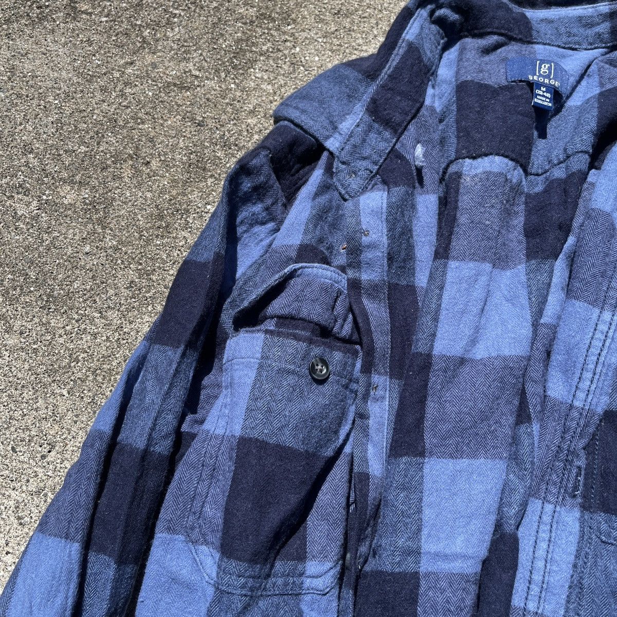 Vintage Blue Plaid Flannel Shirt Size M Size US M / EU 48-50 / 2 - 2 Thumbnail
