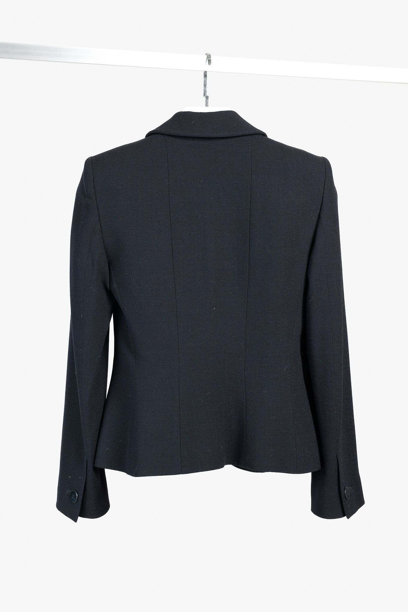 Armani Collezioni Armani Collezioni Minimalist Shawl Collar Wool Blazer Size S / US 4 / IT 40 - 2 Thumbnail