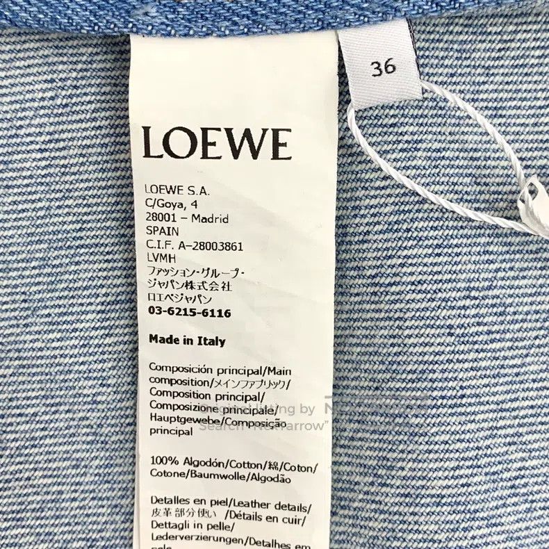 Loewe Loewe Dark Blue Leather Branding Cotton Collared Single-br Size XS / US 0-2 / IT 36-38 - 6 Thumbnail