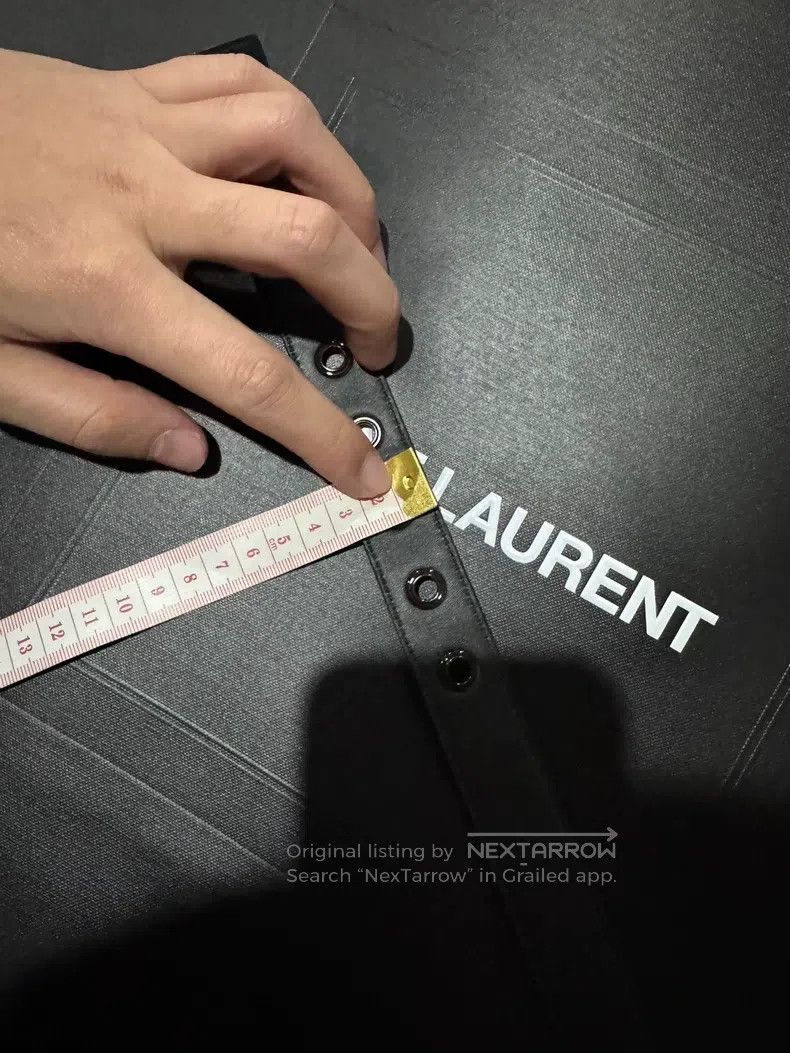 Saint Laurent Paris Saint Laurent Paris size 75 Large Embossed Belt Size ONE SIZE - 8 Thumbnail