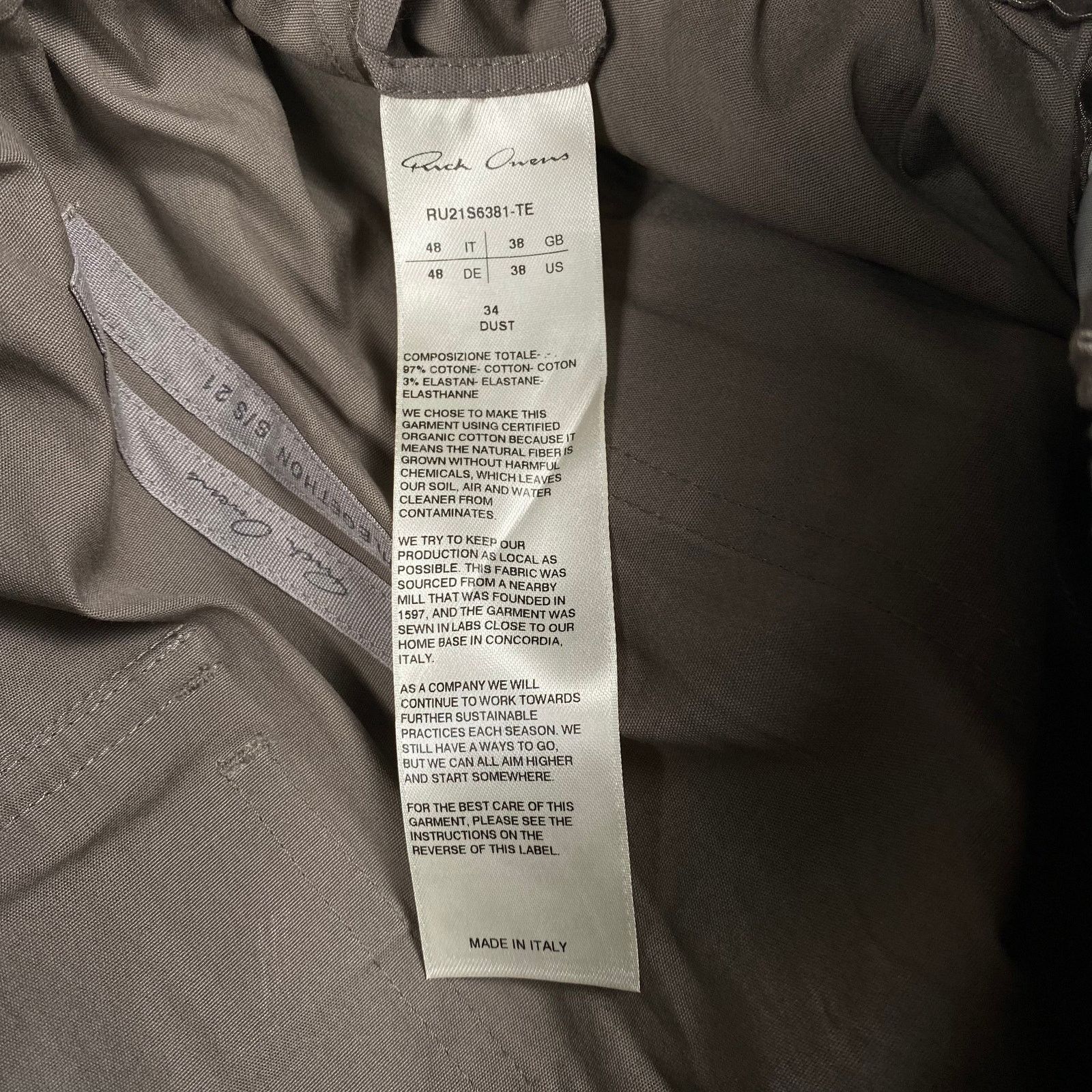 Rick Owens Rick Owens Tan Darkshdw Cargo Pants Size US 32 / EU 48 - 8 Thumbnail