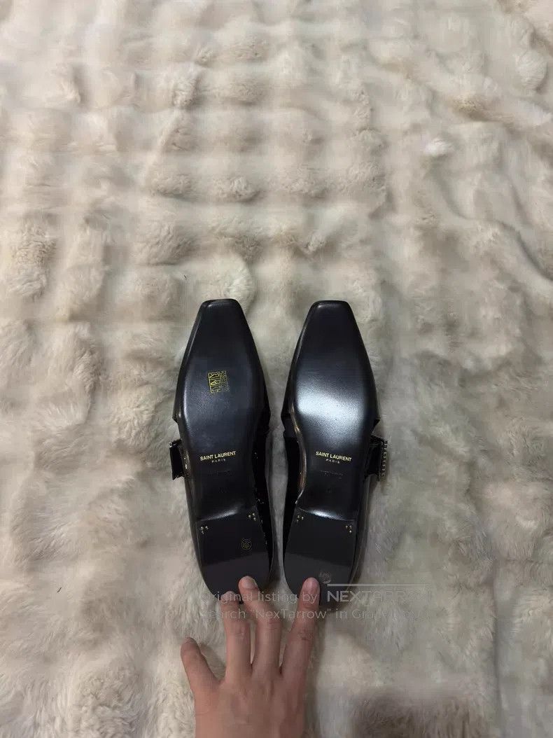 Saint Laurent Paris Saint Laurent Paris Crystal Buckle Loafers Leather Shoes Size US 10 / EU 43 - 4 Thumbnail