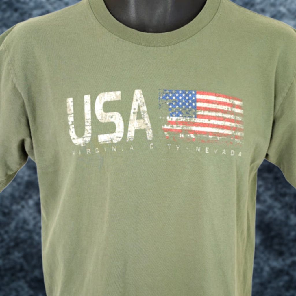 Vintage VINTAGE Virginia City T Shirt Mens Size Medium Green 90s Y2K Travel Made In USA Prairie Mountain Shirt Mens Green 90s Travel Virginia City Size US M / EU 48-50 / 2 - 1 Thumbnail