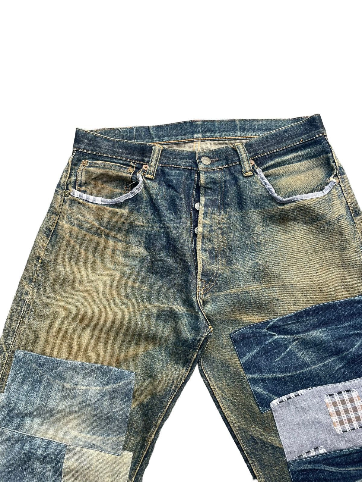 Japanese Brand × Vintage Vintage Gleem Selvedge Distresed Denim Size US 34 / EU 50 - 7 Thumbnail