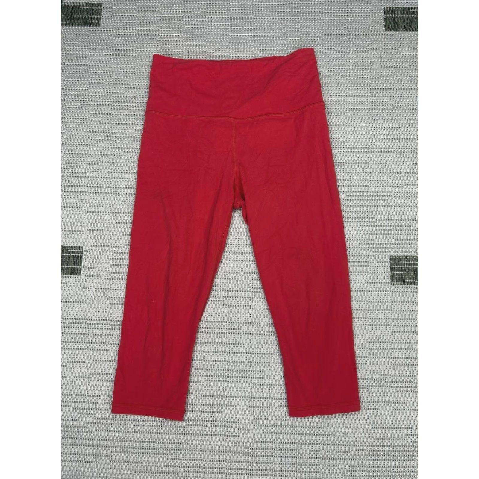 Athleta Athleta Leggings Shirt Womens Small Red Athleisure Yoga Elation Cropped Stretch Nylon Spandex Size 28" / US 6 / IT 42 - 2 Thumbnail