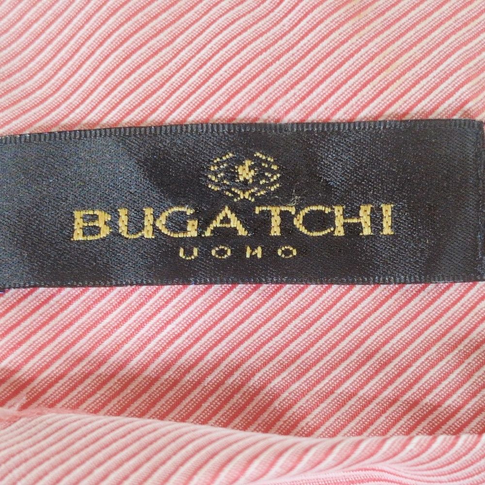 BUGATCHI Bugatchi Uomo Sz L Men's Pink Casual Shirt Tiny Diagonal S Size US L / EU 52-54 / 3 - 7 Thumbnail